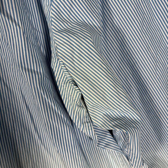 Tommy Bahama Pima Cotton Button Down Shirt Blue White Stripe Mens Size 2XL Ombre - Picture 13 of 13